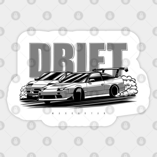 Drift kings - 180SX & 240SX Sticker by Markaryan